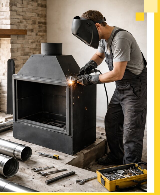 Продажа и установка металлических каминов в Малгобеке под ключ