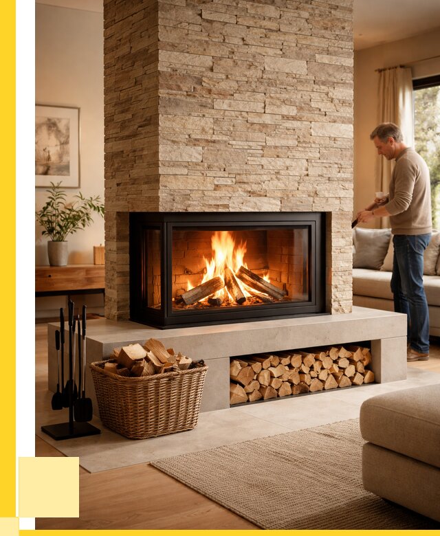 Дровяной камин под ключ в Малгобеке от 206360 р. | ЭриданМлг