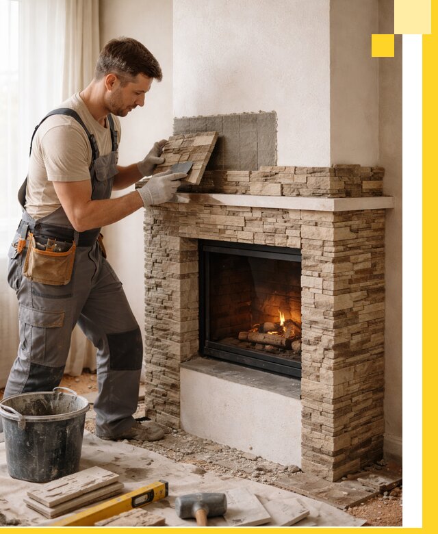 Изготовление и монтаж каминов для дома под ключ в Малгобеке