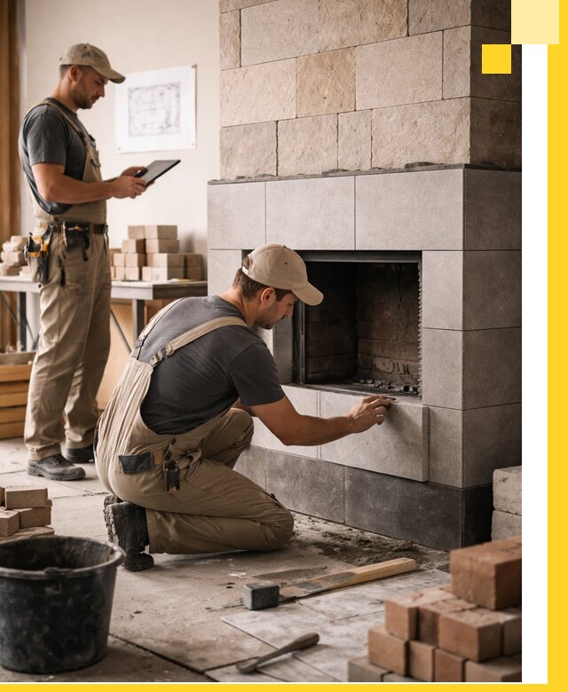 Индивидуальные проекты каминов и каминных систем в Малгобеке