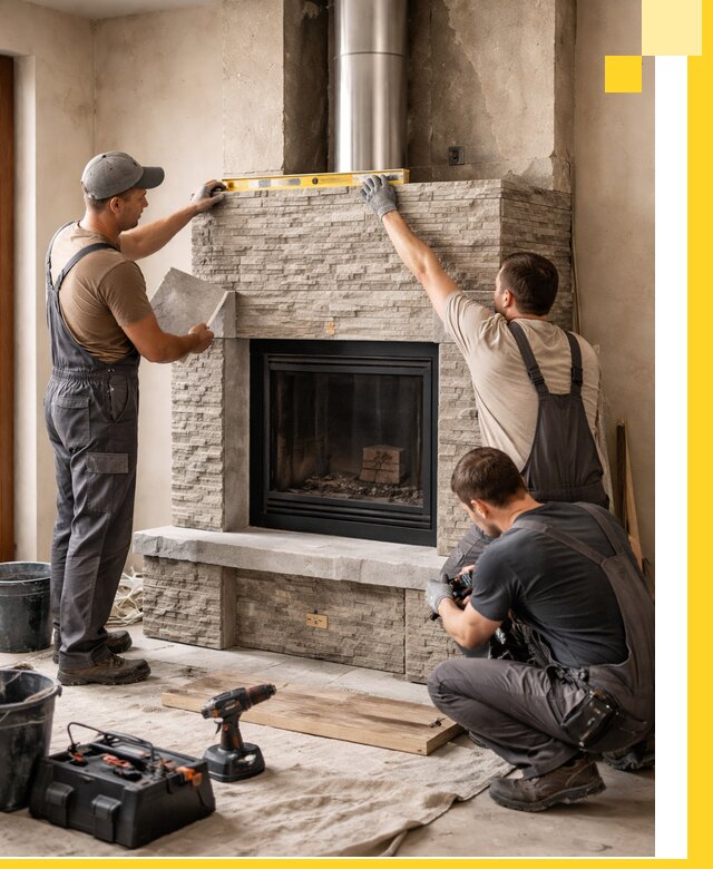 Профессиональный монтаж каминов под ключ в Малгобеке для дома