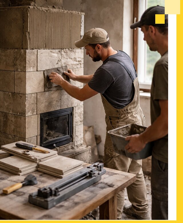 Профессиональная облицовка печей в Малгобеке: керамика и камень