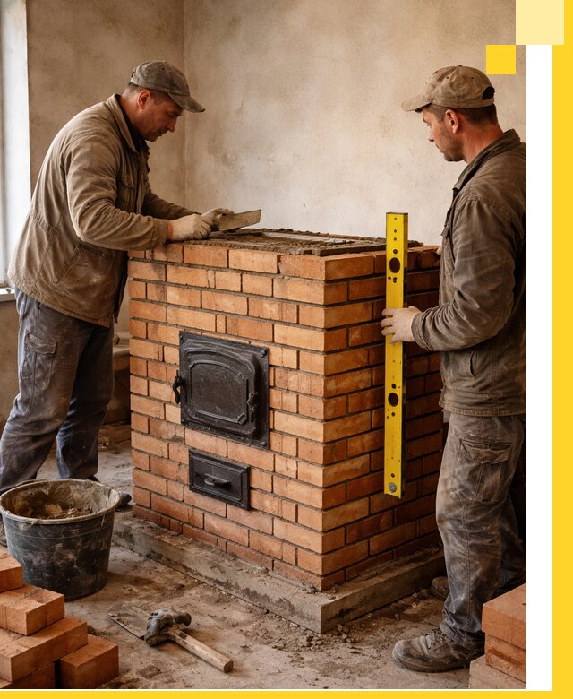 Отопительные печи под ключ в Малгобеке, установка и сборка