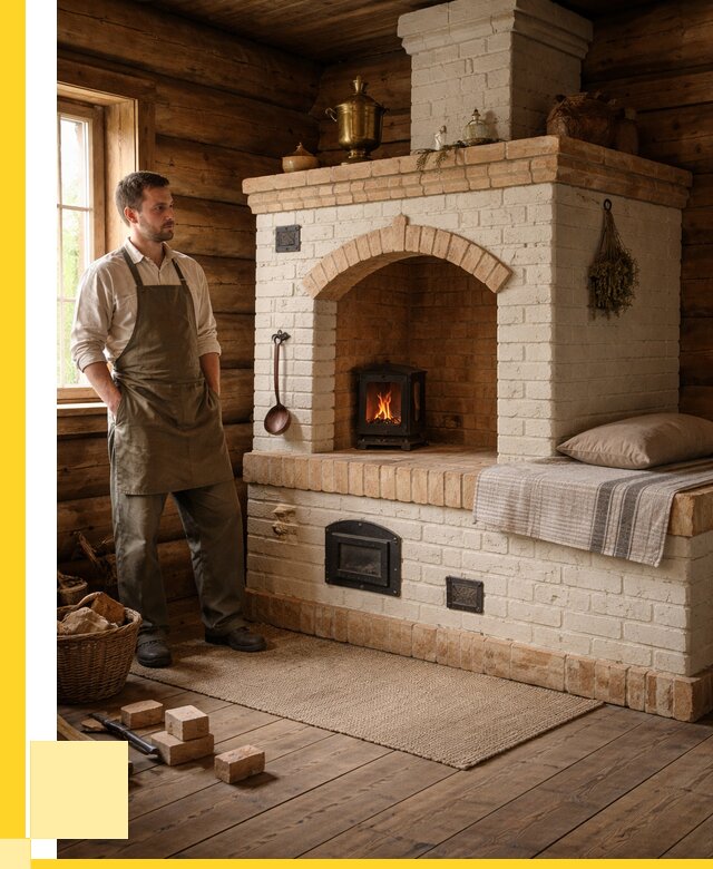 Русские печи с лежанкой под ключ в Малгобеке от 154770 р. ЭриданМлг