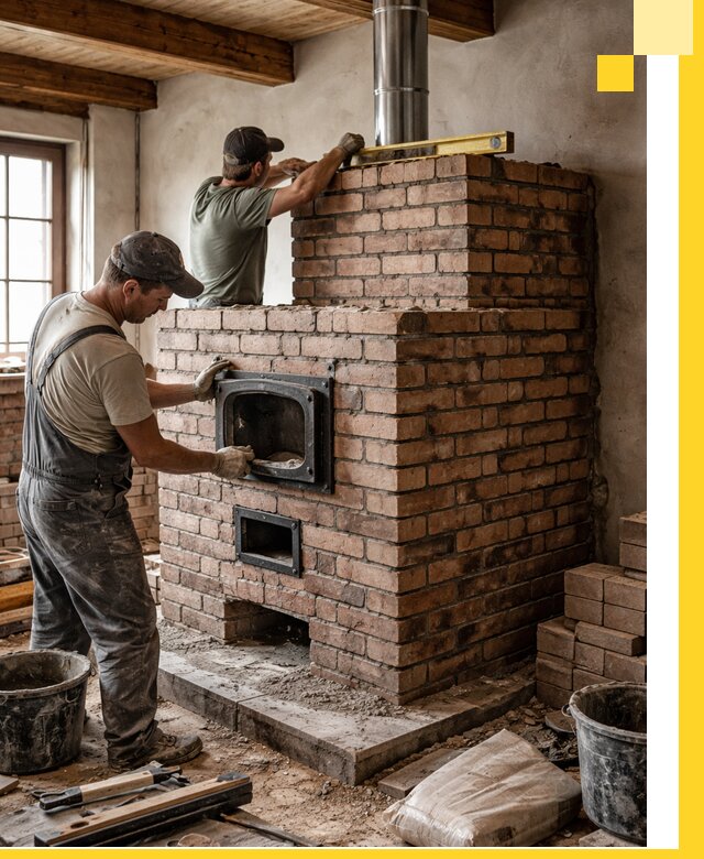 Печи для загородного дома под ключ в Малгобеке — монтаж и сервис