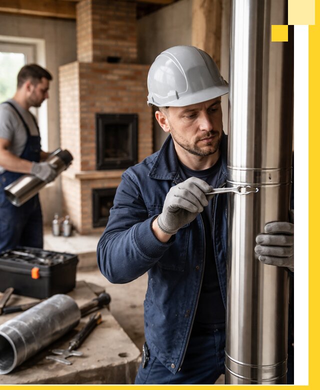 Профессиональный монтаж дымоходов для печей в Малгобеке