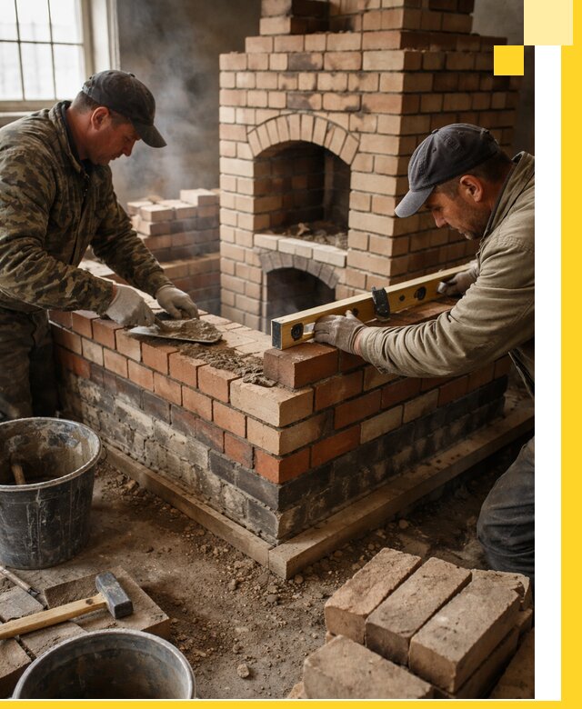 Изготовление и монтаж печей и каминов из кирпича в Малгобеке