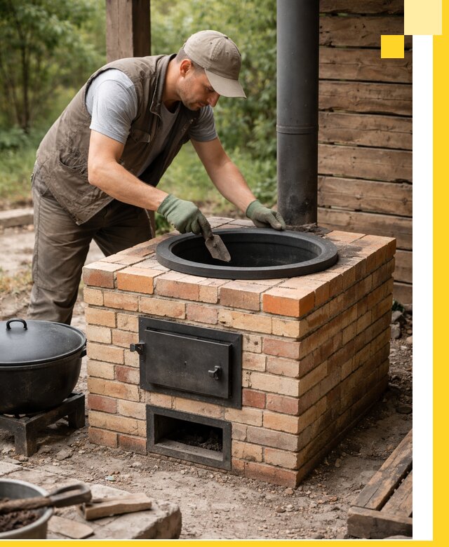 Изготовление и установка печей для казана в Малгобеке под ключ