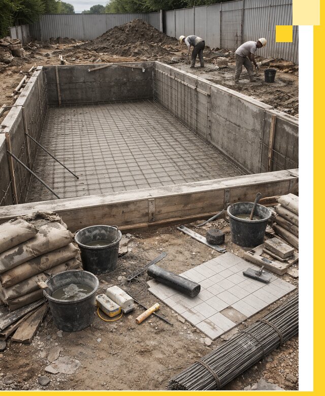 Строительство бассейнов под ключ в Малгобеке, дизайн и монтаж