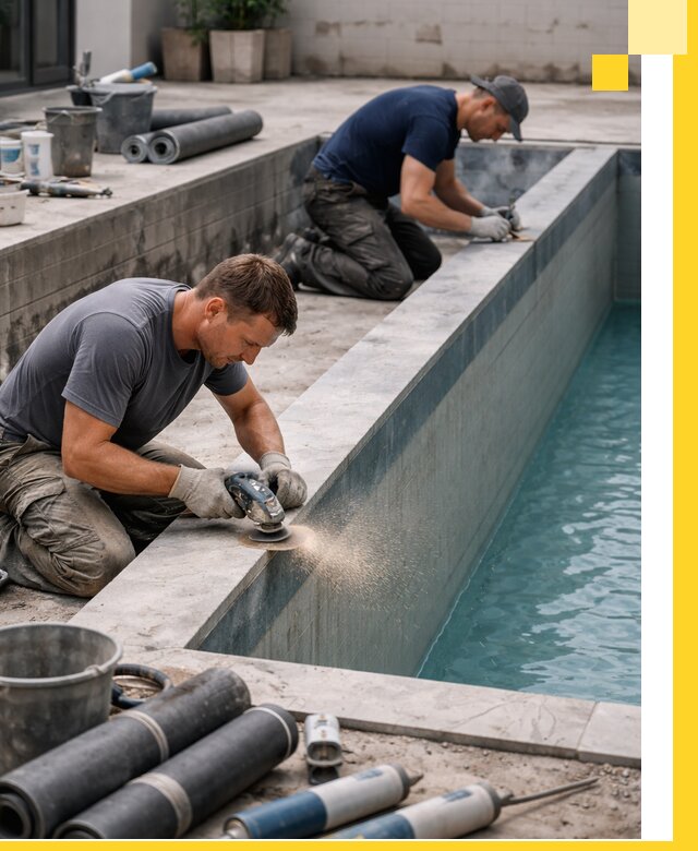 Профессиональный ремонт бассейнов под ключ в Малгобеке