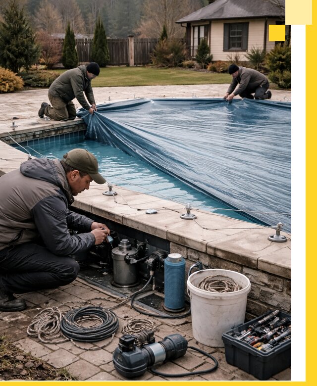 Консервация бассейнов в Малгобеке: подготовка к длительному хранению