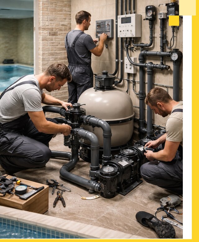 Комплексное оборудование для бассейнов под ключ в Малгобеке