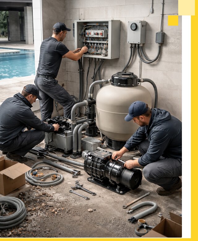 Профессиональный монтаж оборудования для бассейнов в Малгобеке