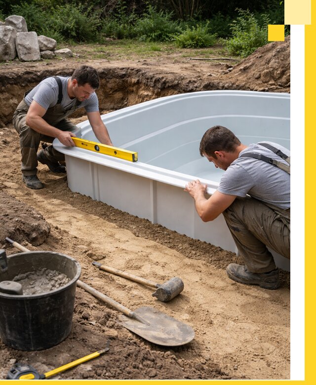 Производство и установка пластиковых бассейнов в Малгобеке под ключ