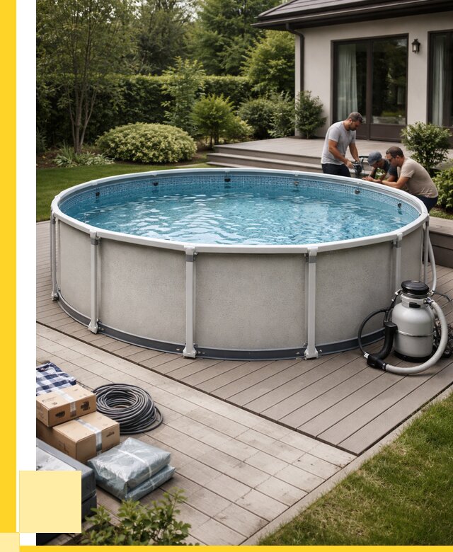 Купить каркасные бассейны в Малгобеке от 46431 р. | ЭриданМлг