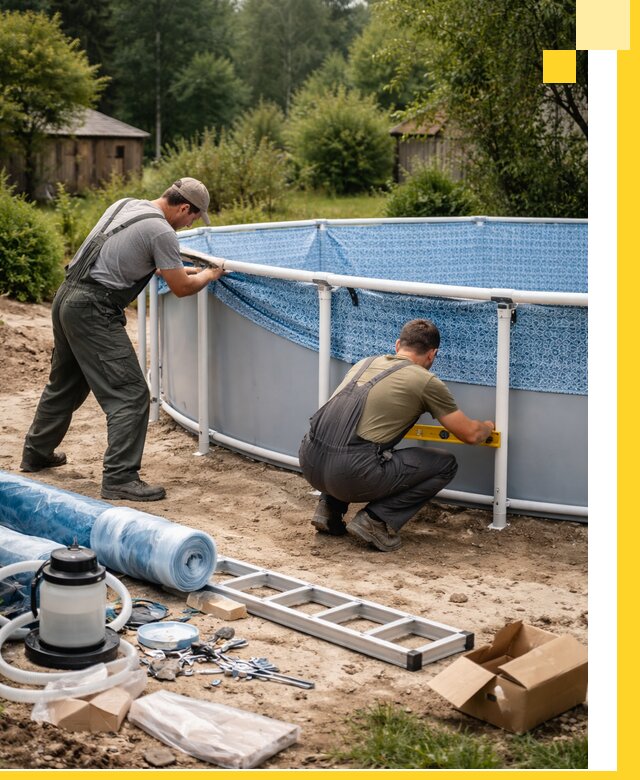 Установка и монтаж каркасных бассейнов в Малгобеке под ключ