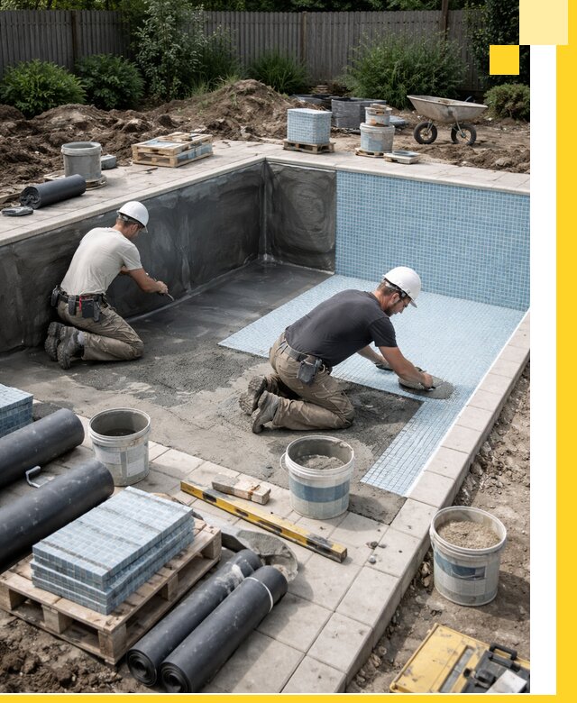 Проектирование и строительство стационарных бассейнов в Малгобеке