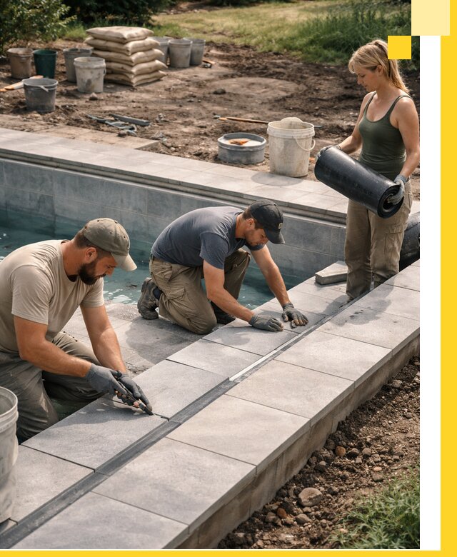 Строительство и монтаж уличных бассейнов под ключ в Малгобеке