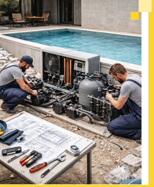 Проектирование и монтаж бассейнов с подогревом в Малгобеке