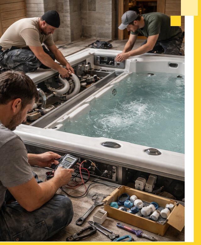 Гидромассажные бассейны под ключ в Малгобеке, дизайн и монтаж