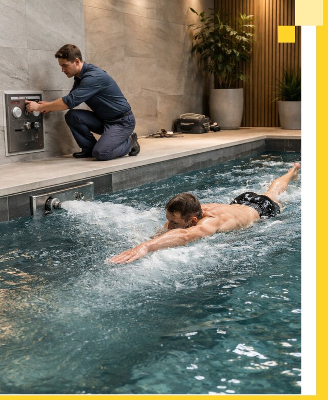 Проектирование и монтаж бассейнов с противотоком в Малгобеке