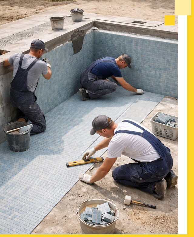 Укладка и установка плитки для бассейнов под ключ в Малгобеке