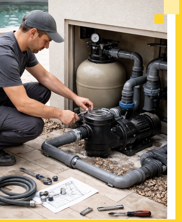 Поставка, монтаж и сервис насосов для бассейнов в Малгобеке