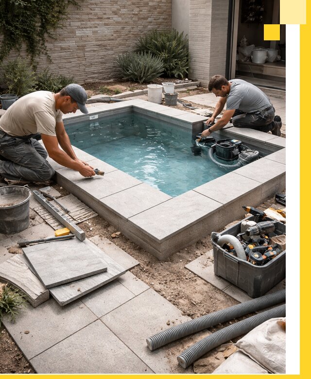 Мини бассейны под ключ в Малгобеке, дизайн и установка