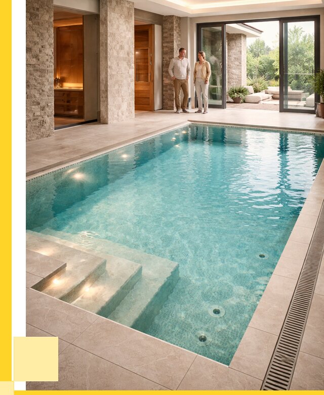 Бассейн во дворе в Малгобеке: проект, отделка от 1238160 р. | ЭриданМлг