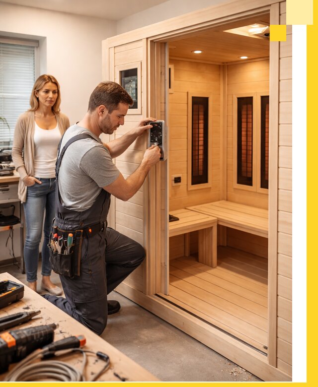 Инфракрасные сауны под ключ в Малгобеке продажа и установка