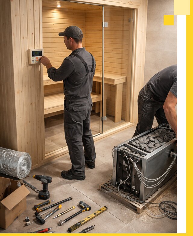 Поставка, установка и монтаж электрических саун в Малгобеке