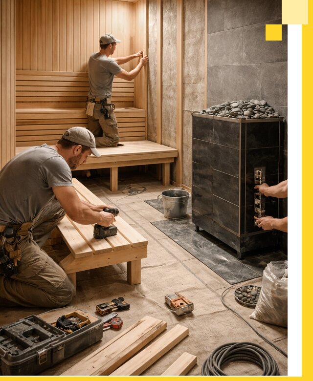 Дизайн и строительство интерьерных саун под ключ в Малгобеке