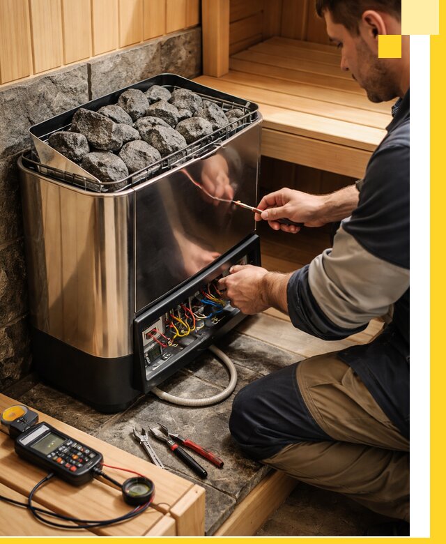 Продажа и установка электрокаменок для саун в Малгобеке