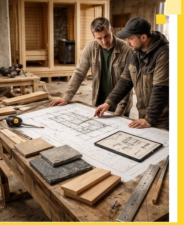 Проекты бань под ключ и планы строительства в Малгобеке