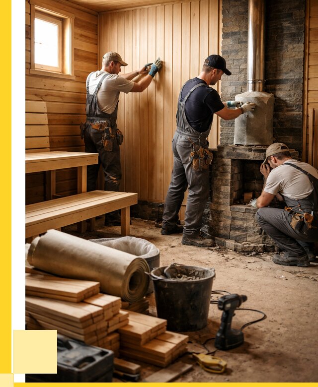 Ремонт бань под ключ в Малгобеке от 46431 р. | ЭриданМлг