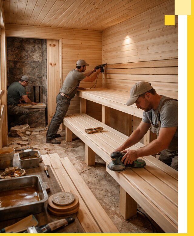 Профессиональная отделка бань в Малгобеке под ключ, с гарантией