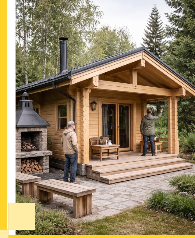 Деревянные бани под ключ в Малгобеке от 464310 р. | ЭриданМлг