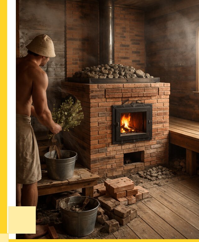 Кирпичные банные печи в Малгобеке от 92862 р. | ЭриданМлг