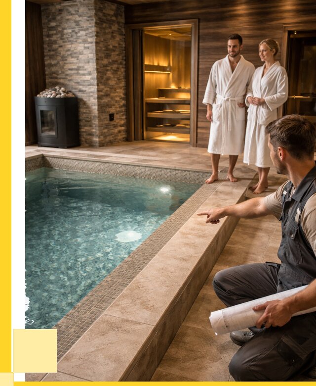 Проект бани с бассейном под ключ в Малгобеке от 67067 р. | ЭриданМлг