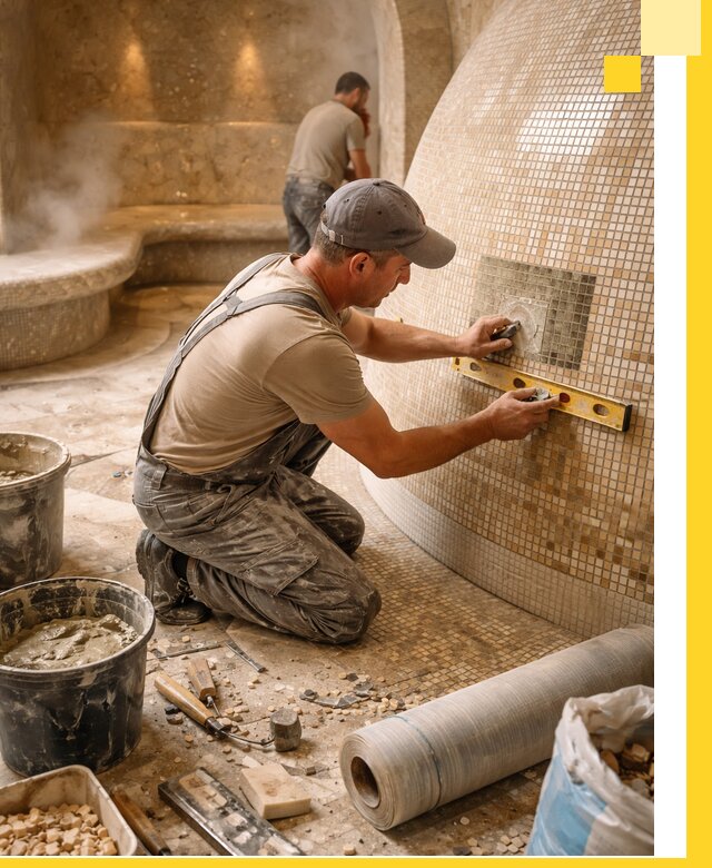 Хамам под ключ в Малгобеке: проектирование, строительство, отделка