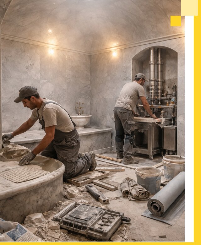 Строительство турецких бань хаммам под ключ в Малгобеке