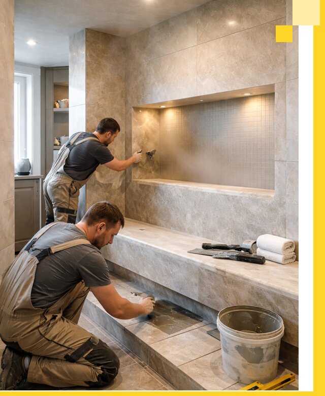 Профессиональное строительство хамама в квартире в Малгобеке