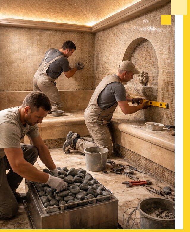 Проектирование и строительство хамама и сауны в Малгобеке